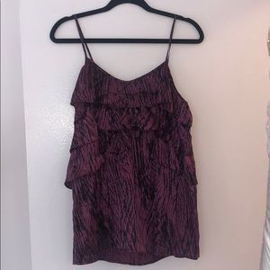 Dolce Vita purple and black silk cami